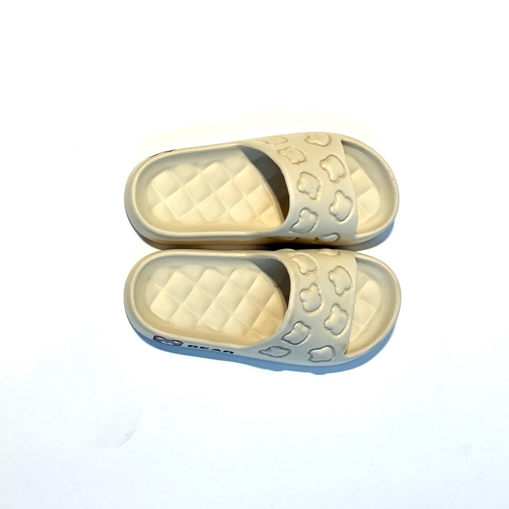 Beige Bear Slides Women’s Sandals Cute Kawaii Cozy Slippers Size - Picture 2 of 8